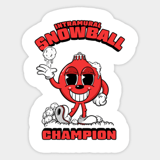 Intramural Snowball Champion Sticker